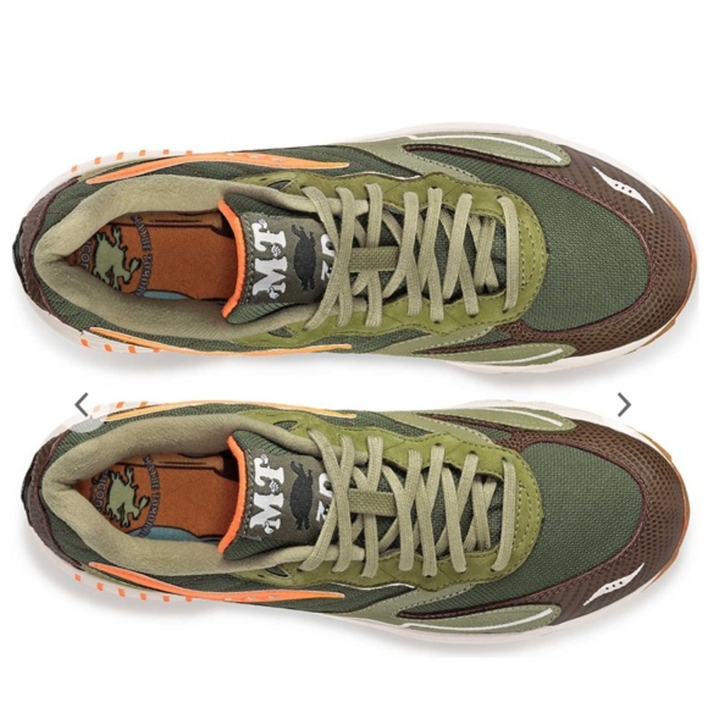 New SAUCONY 3D Grid Hurricane Tortoise Sneakers size 6 men’s or size 7.5 women - Picture 2 of 7